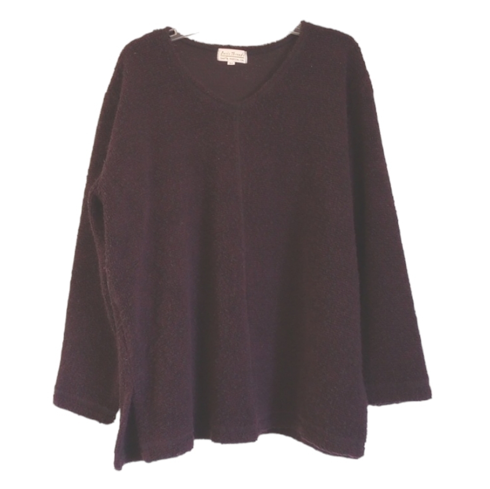 Basic Threads Santa Monica Womens Sweater Sz M Purple Pullover Cozy Oversized